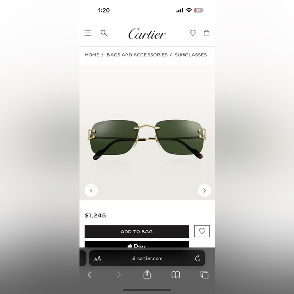 Cartier sunglasses 100% Authentic with receipt of purchase. Brand new. - Picture 5 of 6